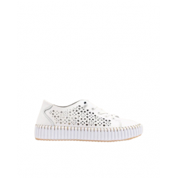 SNEAKER PIEL BLANCO PICADO...