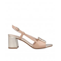 SANDALIA DE PIEL NUDE CHAMPAN