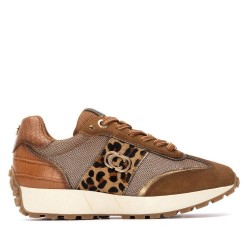 ZAPATILLA PIEL PLANO CAMEL