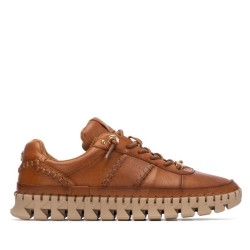 ZAPATILLA PIEL PLANO CAMEL