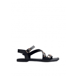 SANDALIAS PIEL BLACK TACHAS...