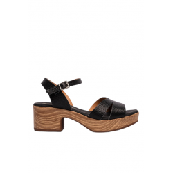SANDALIAS PIEL PAMELA NEGRO