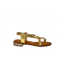 SANDALIA PIEL GOLD
