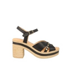 SANDALIAS PIEL TACON...