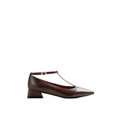 ZAPATOS TACON PIEL MARRON