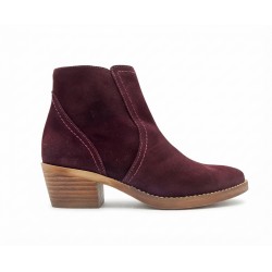 BOTIN PIEL SERRAJE BURDEOS