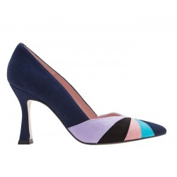 SALON STILETTO EN ANTE AZUL