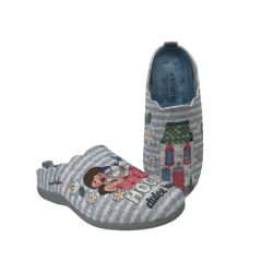 ZAPATILLAS FIELTRO RAYAS GRIS